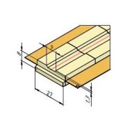 КЕДР Керамическая подкладка прямоугольная КЕДР КП-9Т (ширина 27 мм, канавка трапецевидная 9 мм, длина 600 мм)