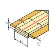 КЕДР Керамическая подкладка прямоугольная КЕДР КП-14К (ширина 27 мм, канавка 14 мм скругленная, длина 600 мм)