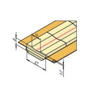 КЕДР Керамическая подкладка трапециевидная КЕДР КП-12К (ширина 27 мм, канавка 12 мм скругленная, длина 600 мм)