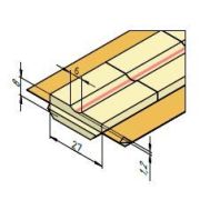 КЕДР Керамическая подкладка трапециевидная КЕДР КП- 6К (ширина 27 мм, канавка 6 мм скругленная, длина 600 мм)