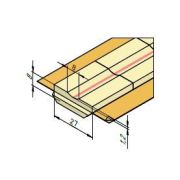КЕДР Керамическая подкладка трапециевидная КЕДР КП- 8К (ширина 27 мм, канавка 8 мм скругленная, длина 600 мм)
